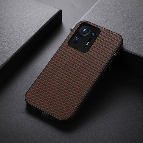 Coque Luxe Cuir Housse Etui B07H pour Xiaomi Mi Mix 4 5G Marron