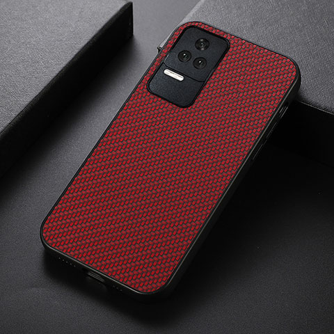 Coque Luxe Cuir Housse Etui B07H pour Xiaomi Redmi K40S 5G Rouge