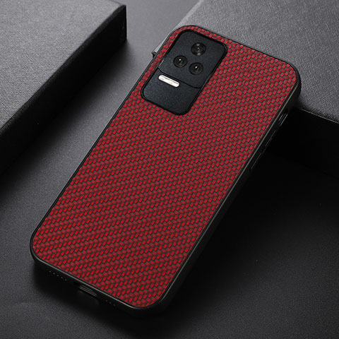 Coque Luxe Cuir Housse Etui B07H pour Xiaomi Redmi K50 Pro 5G Rouge