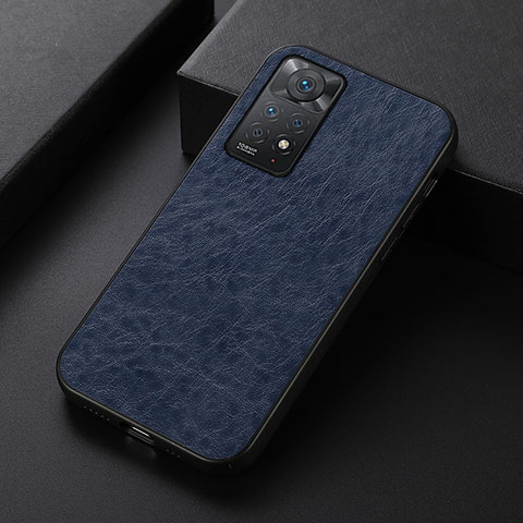 Coque Luxe Cuir Housse Etui B07H pour Xiaomi Redmi Note 11 Pro 5G Bleu