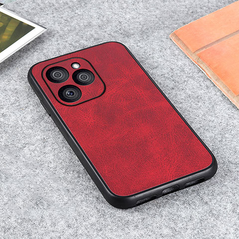 Coque Luxe Cuir Housse Etui B08H pour Huawei Honor 60 SE 5G Rouge