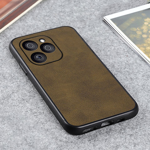 Coque Luxe Cuir Housse Etui B08H pour Huawei Honor 60 SE 5G Vert