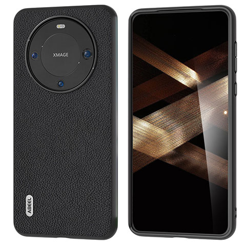 Coque Luxe Cuir Housse Etui B08H pour Huawei Mate 60 Noir