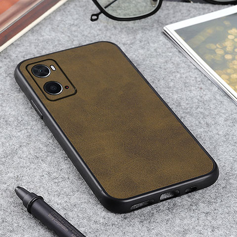 Coque Luxe Cuir Housse Etui B08H pour Oppo A76 Vert