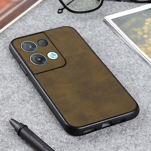 Coque Luxe Cuir Housse Etui B08H pour Oppo Reno9 Pro 5G Vert