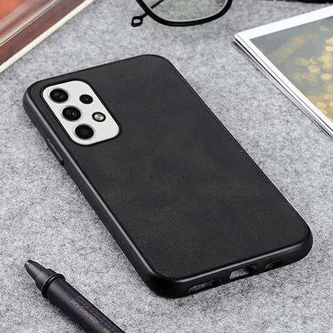 Coque Luxe Cuir Housse Etui B08H pour Samsung Galaxy A23 4G Noir