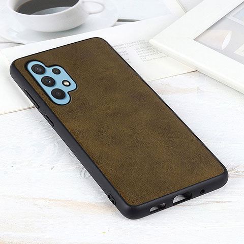 Coque Luxe Cuir Housse Etui B08H pour Samsung Galaxy A32 4G Vert