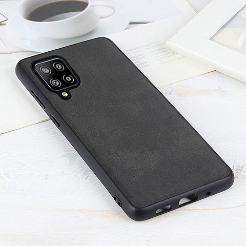 Coque Luxe Cuir Housse Etui B08H pour Samsung Galaxy A42 5G Noir