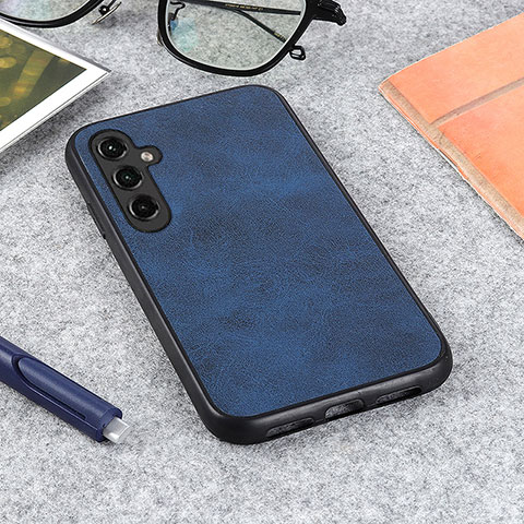 Coque Luxe Cuir Housse Etui B08H pour Samsung Galaxy M44 5G Bleu