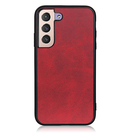 Coque Luxe Cuir Housse Etui B08H pour Samsung Galaxy S21 5G Rouge