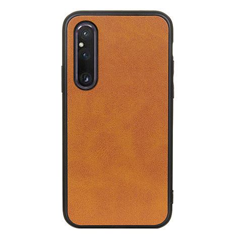 Coque Luxe Cuir Housse Etui B08H pour Sony Xperia 1 V Marron