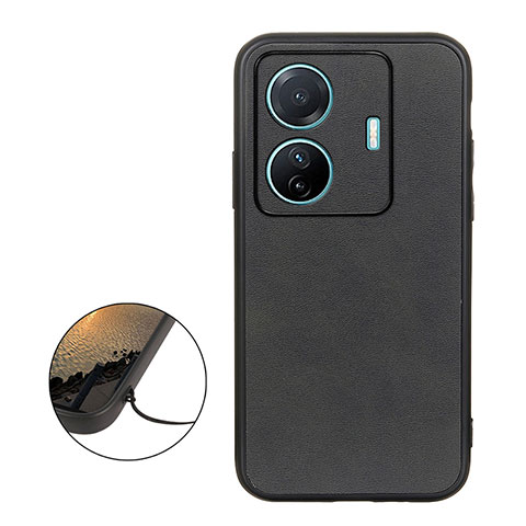 Coque Luxe Cuir Housse Etui B08H pour Vivo T1 5G Noir