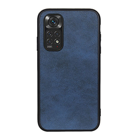 Coque Luxe Cuir Housse Etui B08H pour Xiaomi Redmi Note 11S 4G Bleu