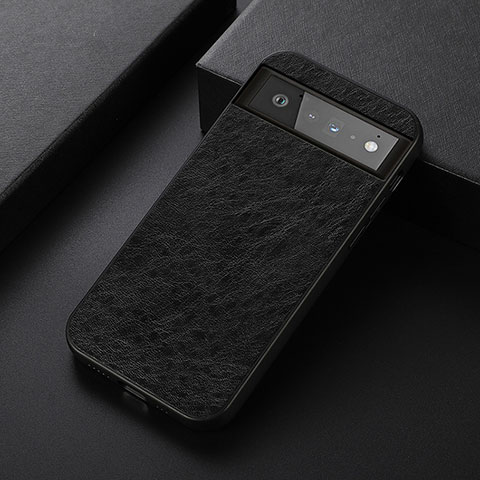 Coque Luxe Cuir Housse Etui B09H pour Google Pixel 6 5G Noir