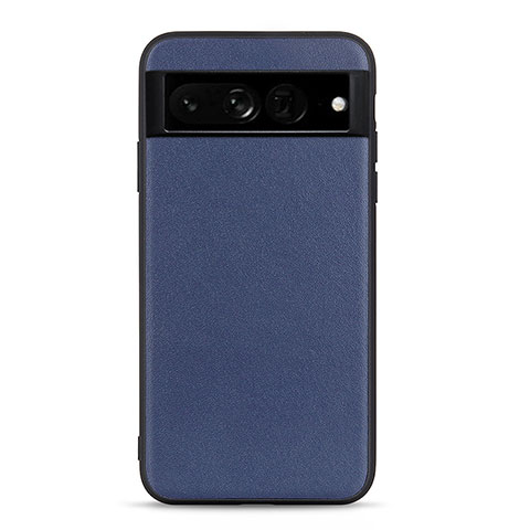 Coque Luxe Cuir Housse Etui B10H pour Google Pixel 7 Pro 5G Bleu