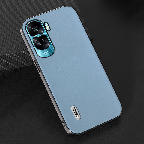 Coque Luxe Cuir Housse Etui BH2 pour Huawei Honor 90 Lite 5G Bleu Clair