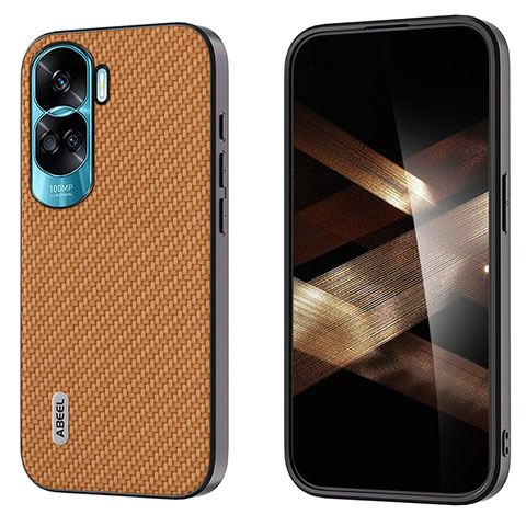 Coque Luxe Cuir Housse Etui BH3 pour Huawei Honor 90 Lite 5G Marron