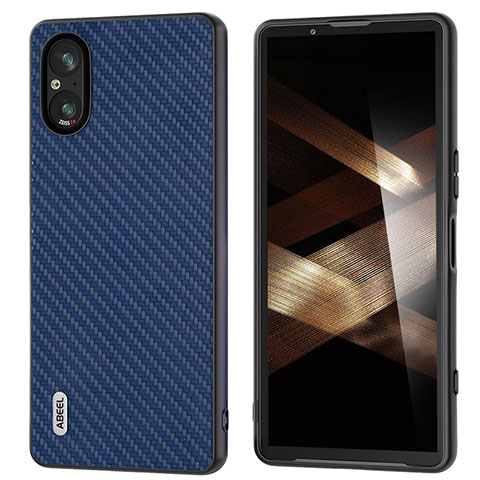 Coque Luxe Cuir Housse Etui BH3 pour Sony Xperia 5 V Bleu