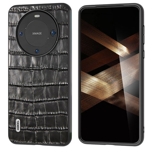 Coque Luxe Cuir Housse Etui BH4 pour Huawei Mate 60 Noir