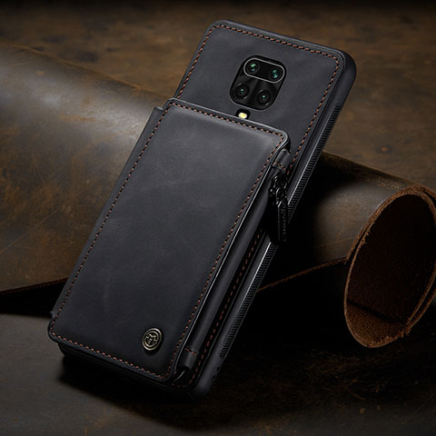 Coque Luxe Cuir Housse Etui C02S pour Xiaomi Poco M2 Pro Noir