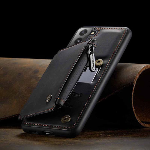 Coque Luxe Cuir Housse Etui C03S pour Samsung Galaxy S21 Plus 5G Noir