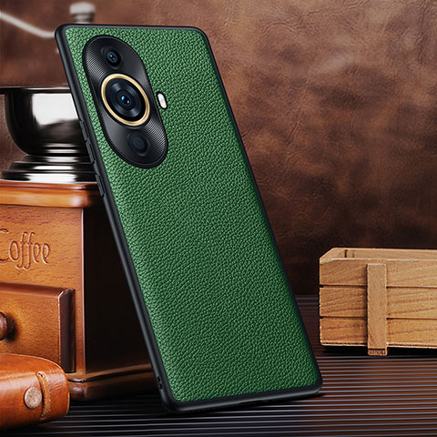 Coque Luxe Cuir Housse Etui DL1 pour Huawei Nova 11 Pro Vert