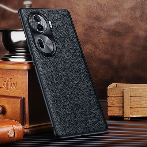 Coque Luxe Cuir Housse Etui DL1 pour Oppo Reno11 Pro 5G Noir