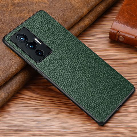 Coque Luxe Cuir Housse Etui DL1 pour Vivo X70 5G Vert