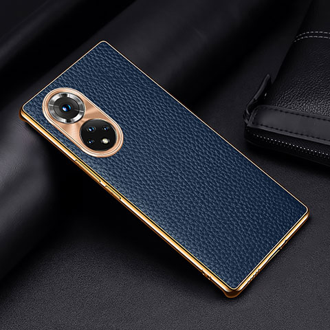 Coque Luxe Cuir Housse Etui DL2 pour Huawei Honor 50 Pro 5G Bleu