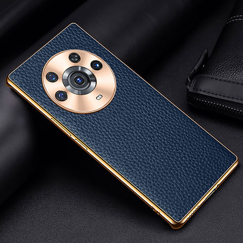 Coque Luxe Cuir Housse Etui DL2 pour Huawei Honor Magic3 Pro 5G Bleu