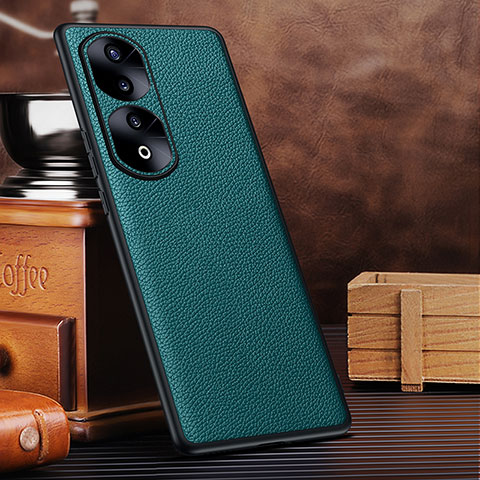 Coque Luxe Cuir Housse Etui DL3 pour Huawei Honor 90 Pro 5G Cyan