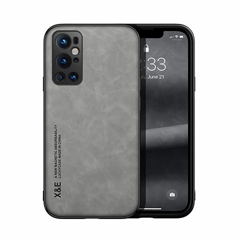 Coque Luxe Cuir Housse Etui DY1 pour OnePlus 9 Pro 5G Gris