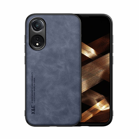 Coque Luxe Cuir Housse Etui DY1 pour Oppo A78 4G Bleu