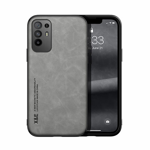 Coque Luxe Cuir Housse Etui DY1 pour Oppo A94 5G Gris