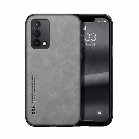 Coque Luxe Cuir Housse Etui DY1 pour Oppo F19s Gris