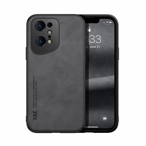 Coque Luxe Cuir Housse Etui DY1 pour Oppo Find X5 Pro 5G Noir