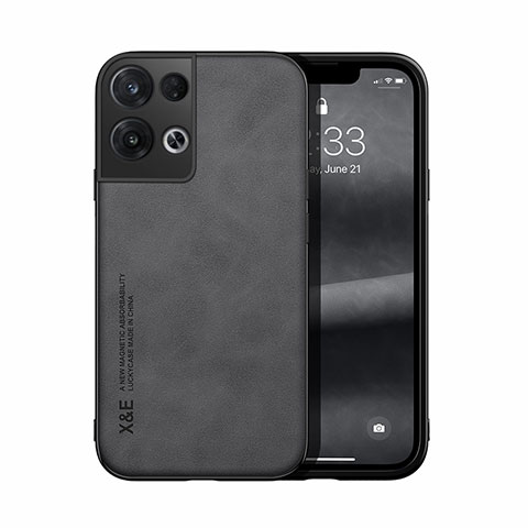 Coque Luxe Cuir Housse Etui DY1 pour Oppo Reno8 5G Noir