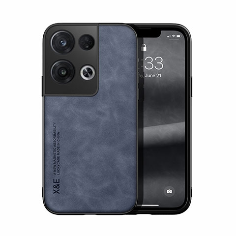 Coque Luxe Cuir Housse Etui DY1 pour Oppo Reno8 Pro 5G Bleu