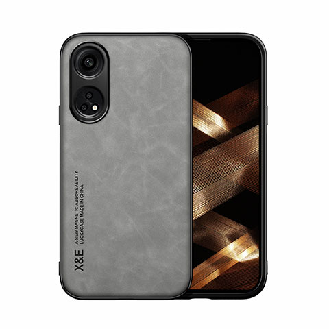 Coque Luxe Cuir Housse Etui DY1 pour Oppo Reno8 T 4G Gris