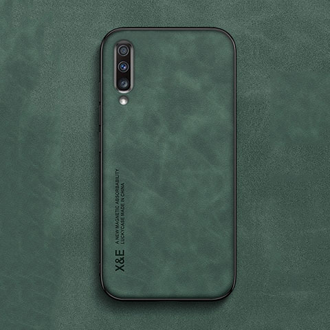 Coque Luxe Cuir Housse Etui DY1 pour Samsung Galaxy A70S Vert