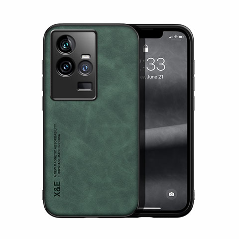 Coque Luxe Cuir Housse Etui DY1 pour Vivo iQOO 11 Pro 5G Vert