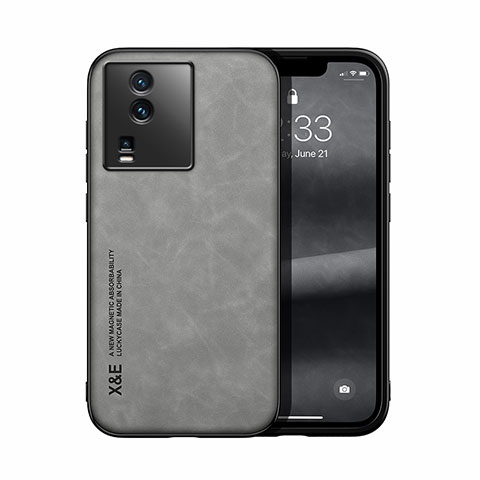 Coque Luxe Cuir Housse Etui DY1 pour Vivo iQOO Neo7 SE Gris