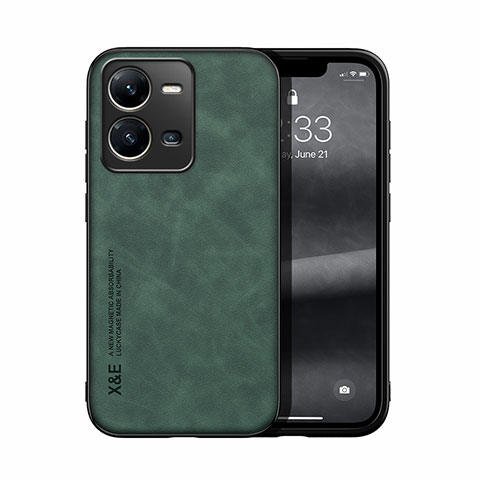 Coque Luxe Cuir Housse Etui DY1 pour Vivo V25e Vert