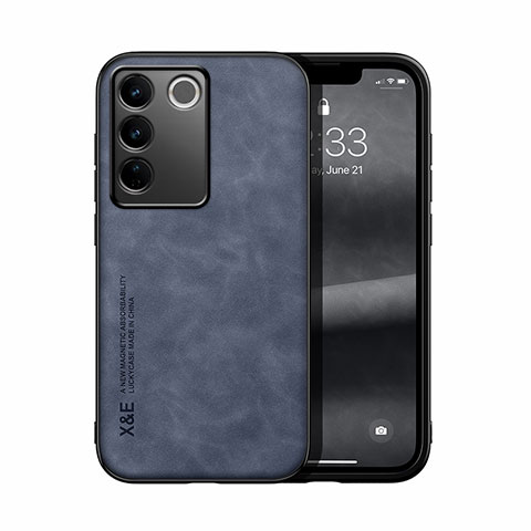 Coque Luxe Cuir Housse Etui DY1 pour Vivo V27 5G Bleu