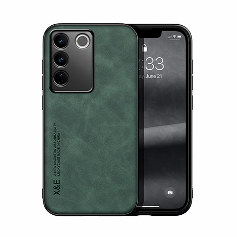 Coque Luxe Cuir Housse Etui DY1 pour Vivo V27 5G Vert