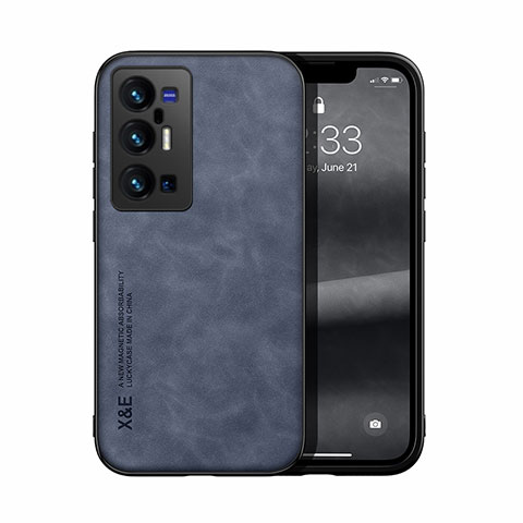 Coque Luxe Cuir Housse Etui DY1 pour Vivo X70 Pro+ Plus 5G Bleu