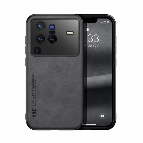 Coque Luxe Cuir Housse Etui DY1 pour Vivo X80 Pro 5G Noir