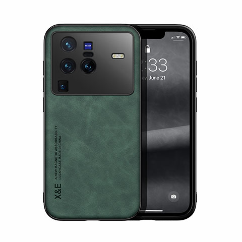 Coque Luxe Cuir Housse Etui DY1 pour Vivo X80 Pro 5G Vert