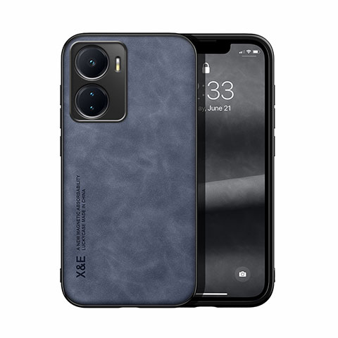 Coque Luxe Cuir Housse Etui DY1 pour Vivo Y16 Bleu