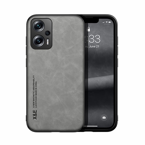 Coque Luxe Cuir Housse Etui DY1 pour Xiaomi Poco X4 GT 5G Gris